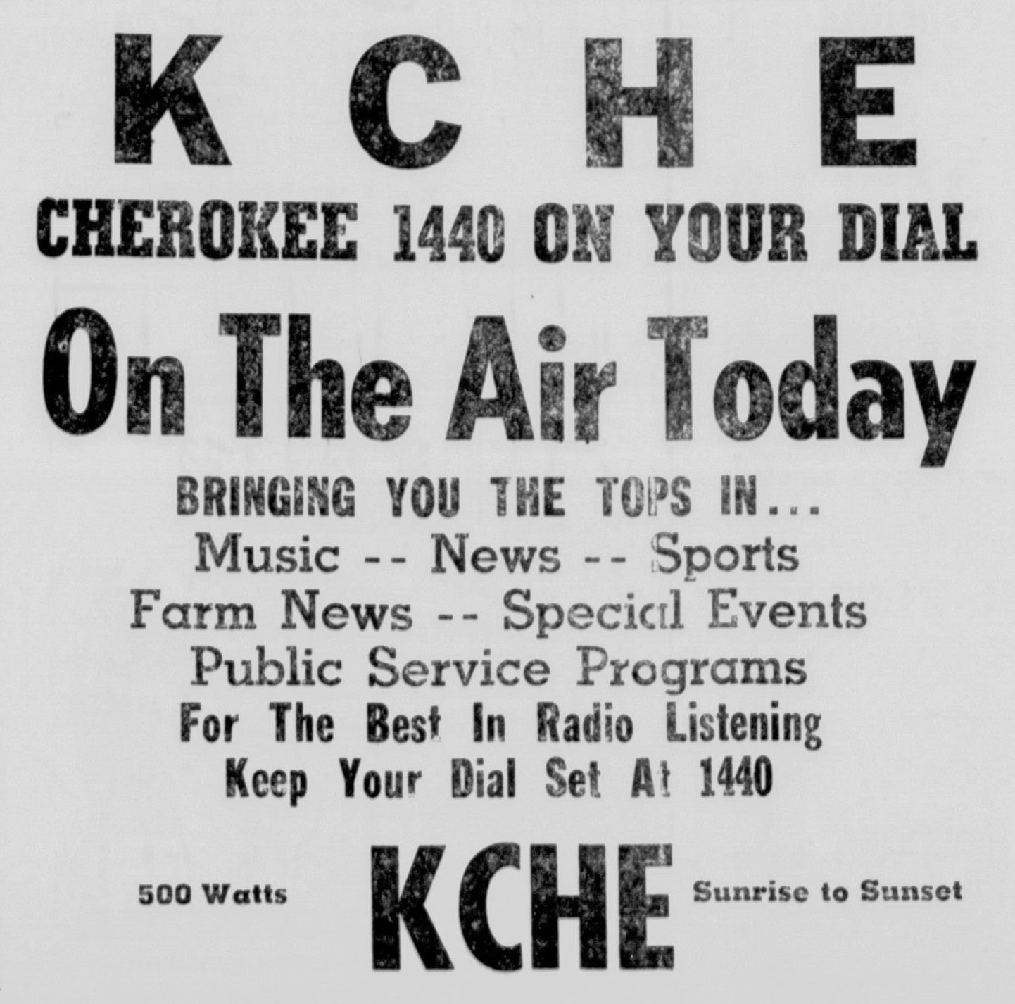 KCHE Radio 1440 Cherokee, Iowa