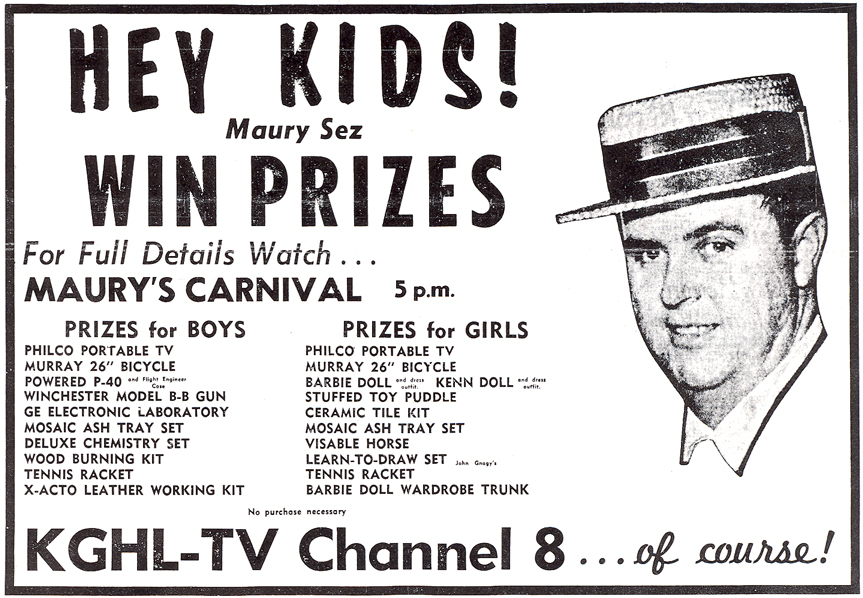 KGHL TV Channel 8 Billings, Montana Maury White ad