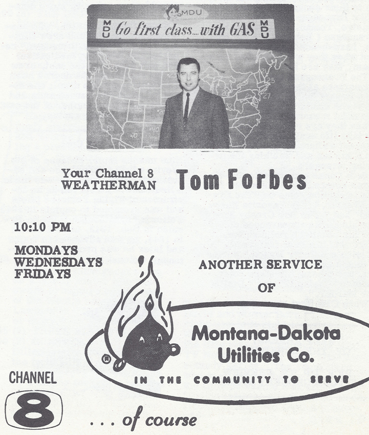 KGHL TV Channel 8 Billings, Montana January 1960 Print Ad