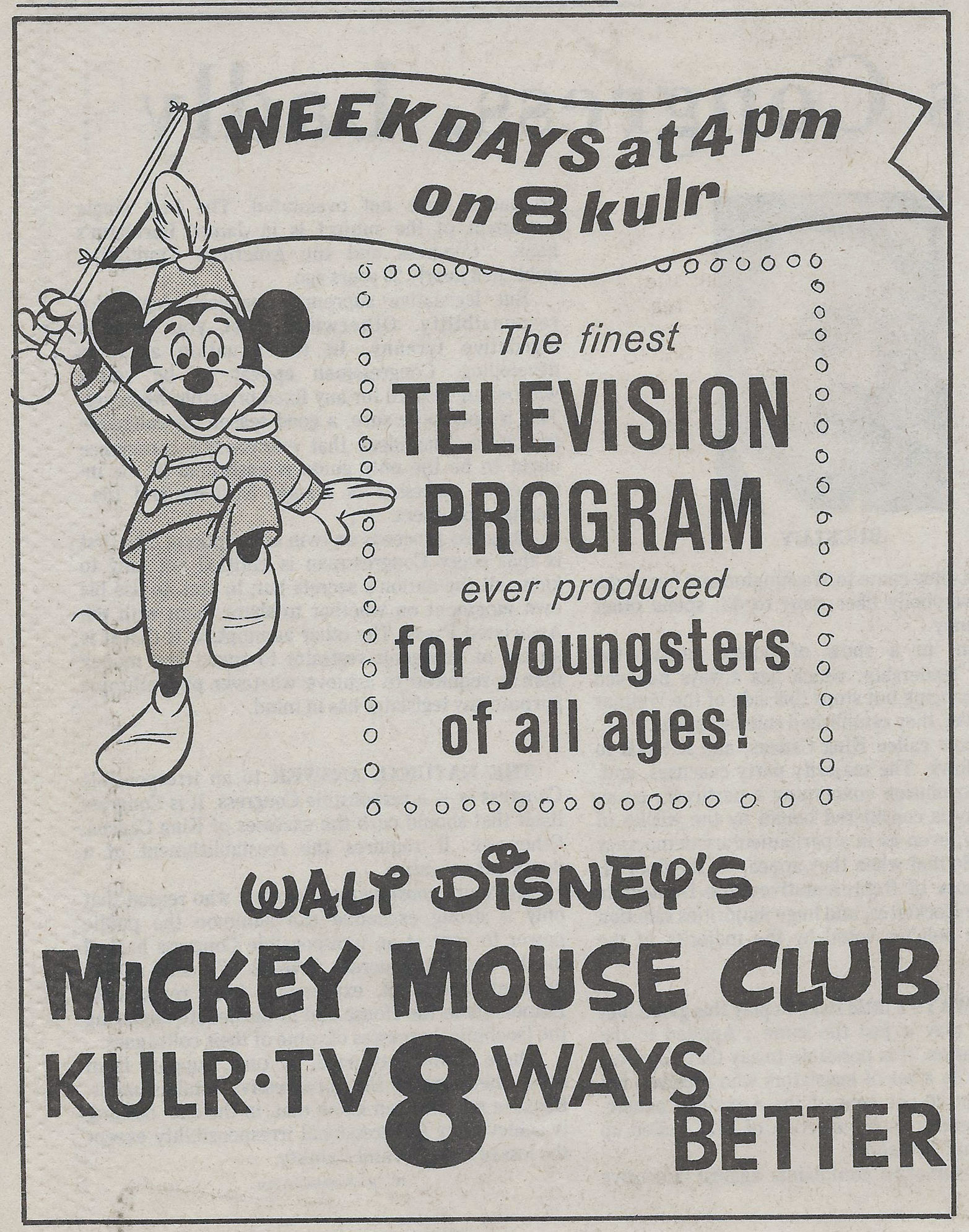 KULR TV Channel 8 Billings, Montana 1975 Print Ad
