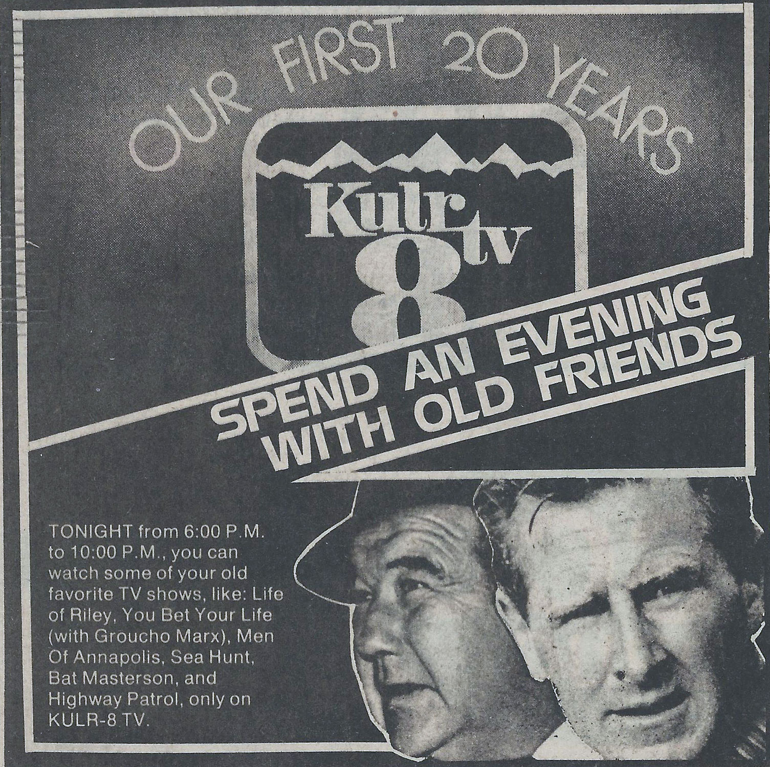 KULR TV Channel 8 Billings, Montana 1978 Print Ad
