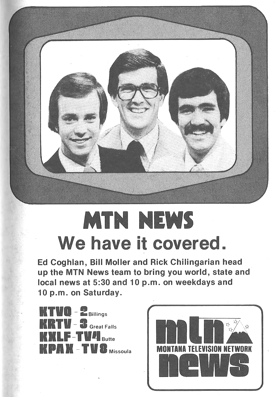 KTVQ 2 Billings MT 1979 Ad
