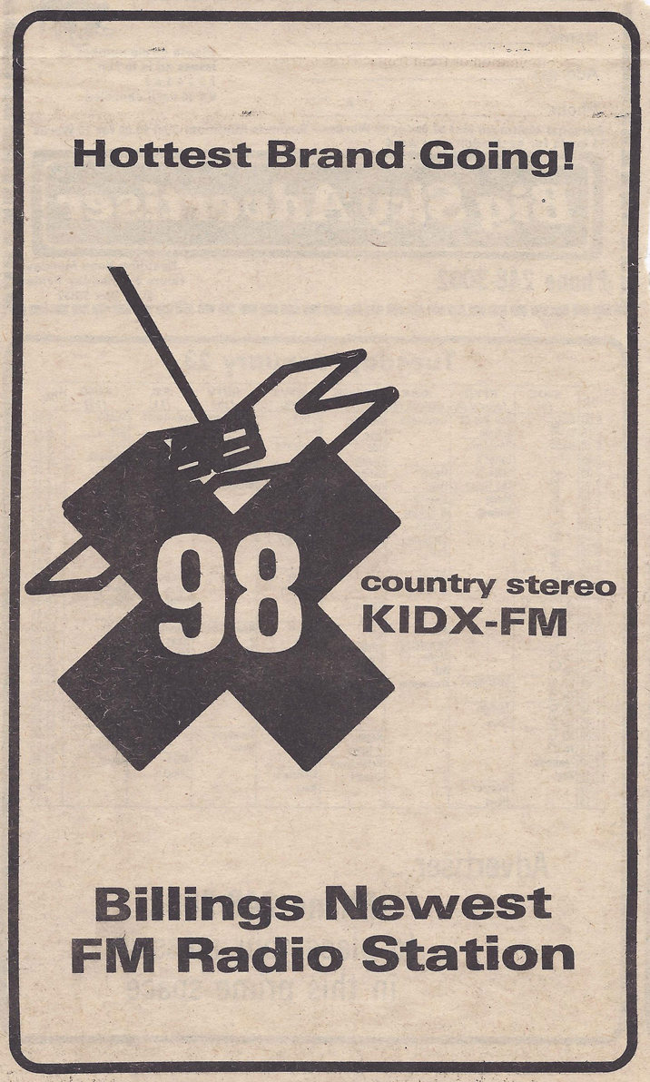 KIDX FM Billings, Montana - January 19, 1979 Print Ad