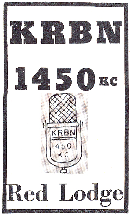 KRBN Radio 1450 Red Lodge, Montana early print ad