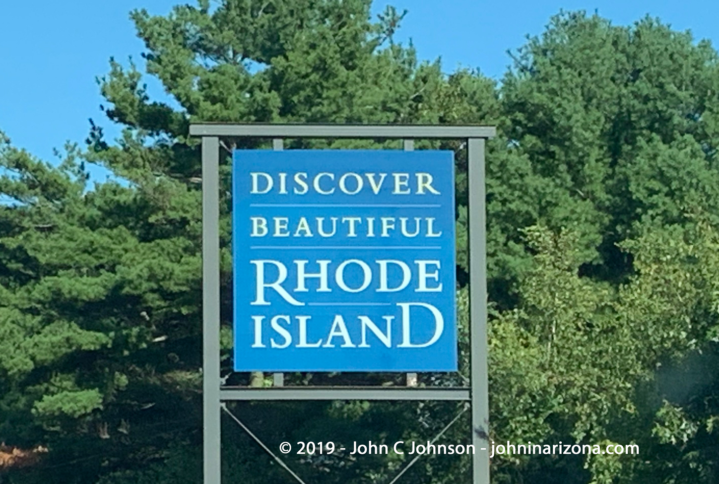 Welcome to Rhode Island sign