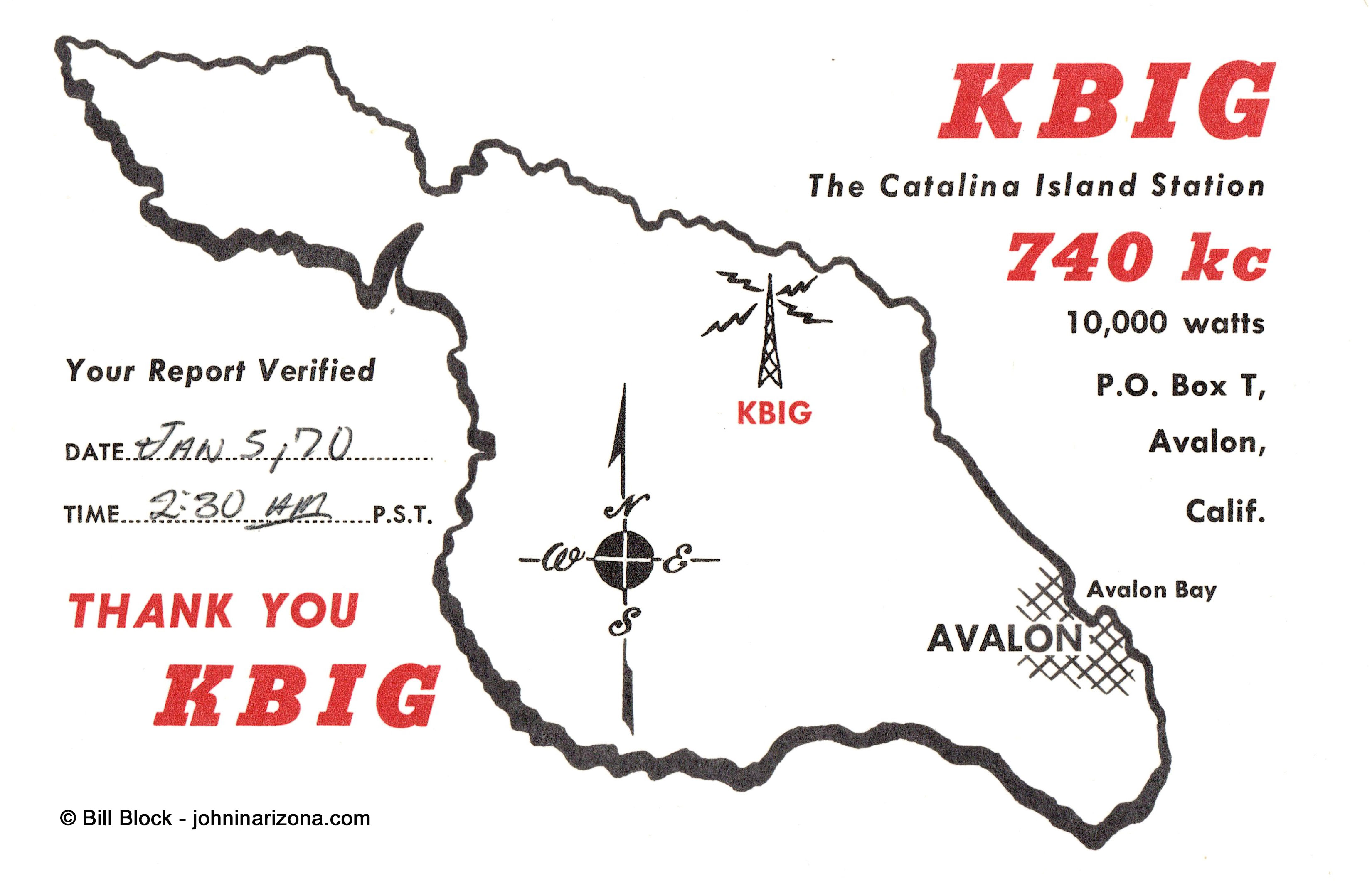 KBIG Radio 740 Avalon, California