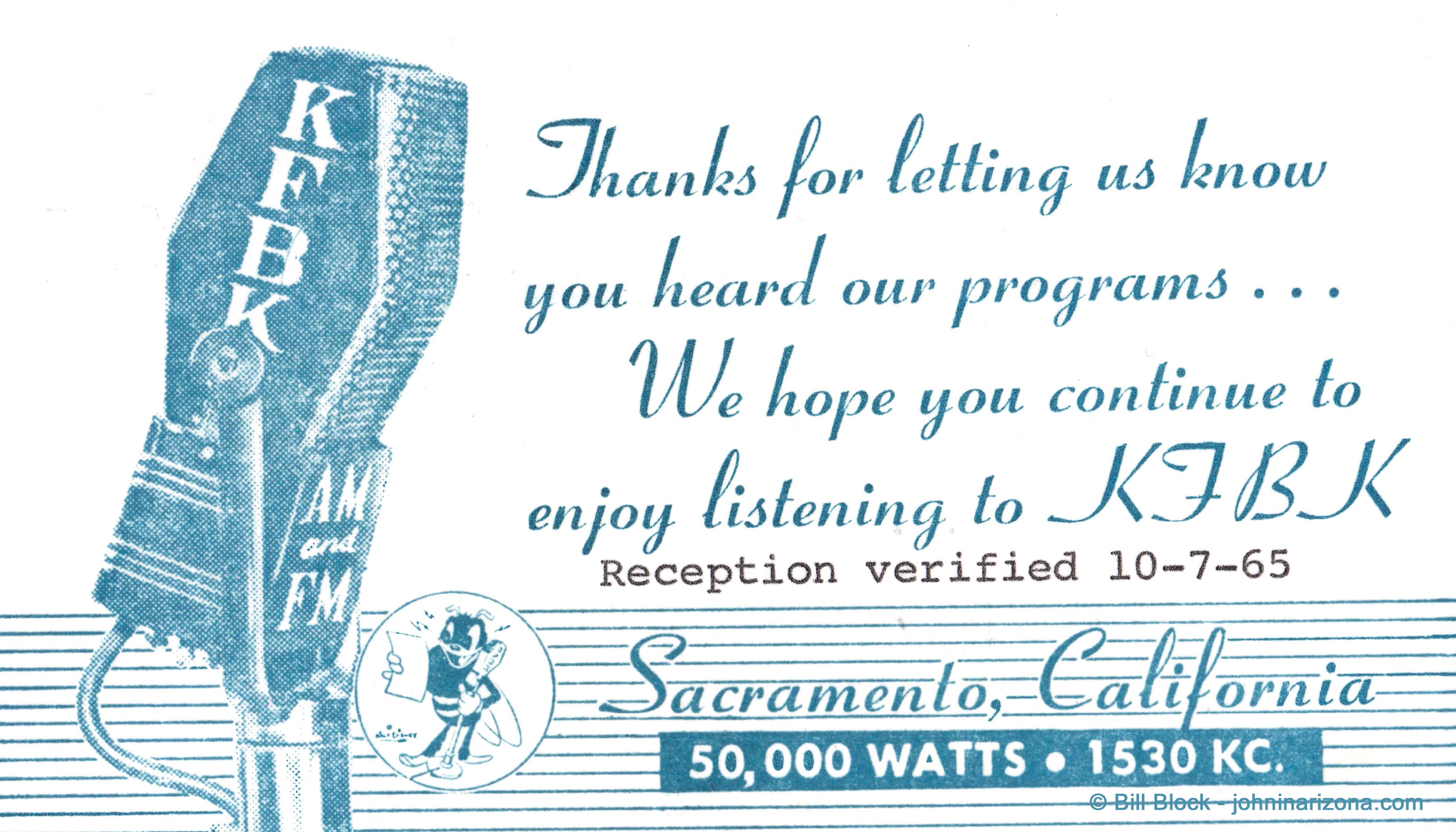 KFBK Radio 1530 Sacramento, California