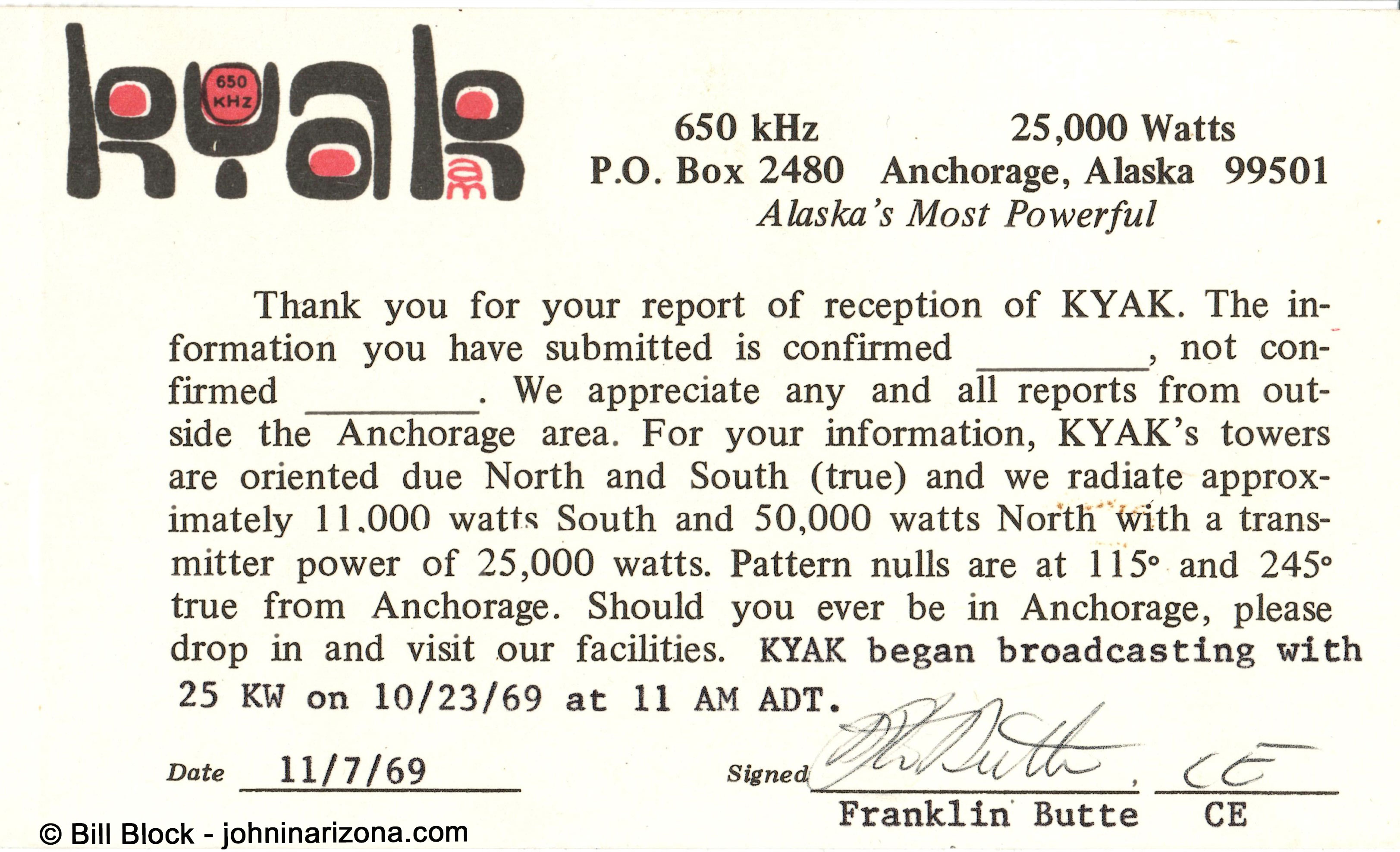 KYAK Radio 650 Anchorage, Alaska