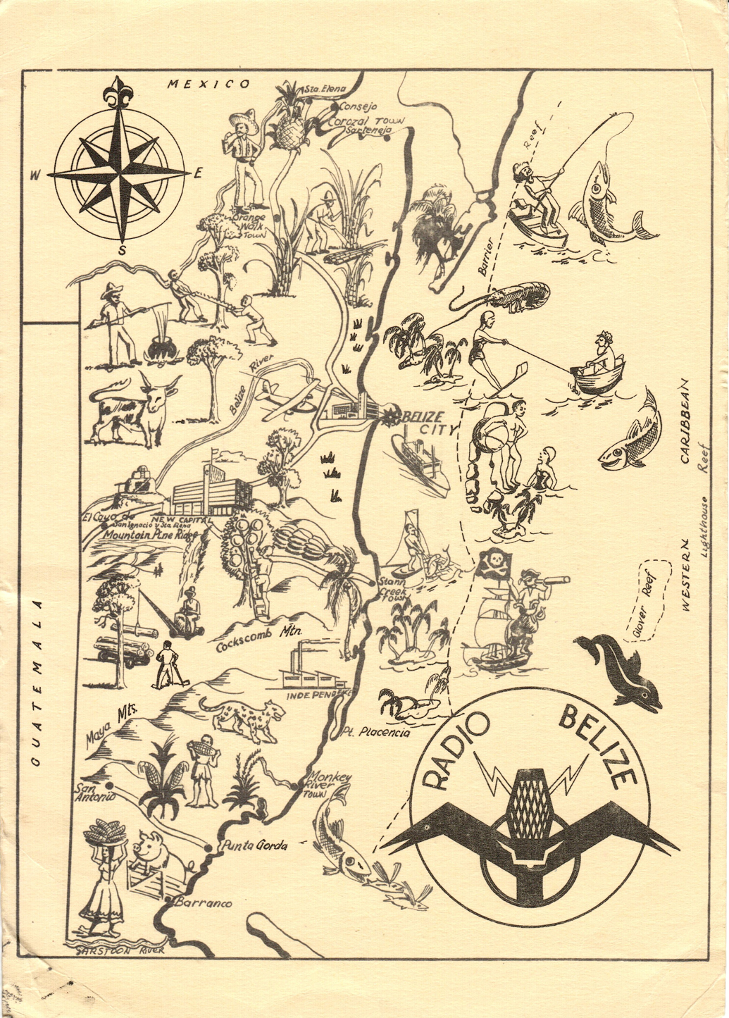 Radio Belize 834 Belize City, British Honduras, Belize